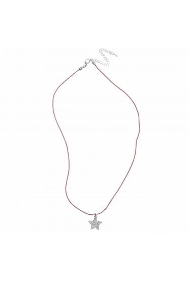 Sculpted Radiance Elegance S Chain Necklace With Crystal Star Pendant