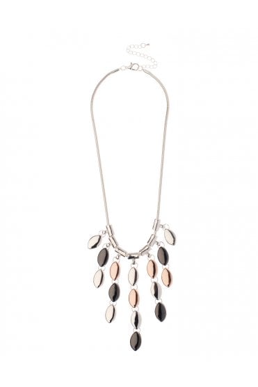 Seraphine Silver Navette Chain Necklace