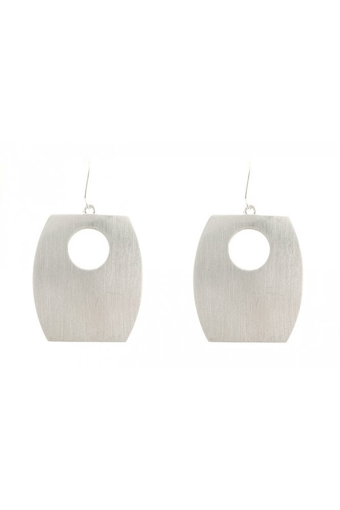 Majique London Silver Cutout Chic Earring