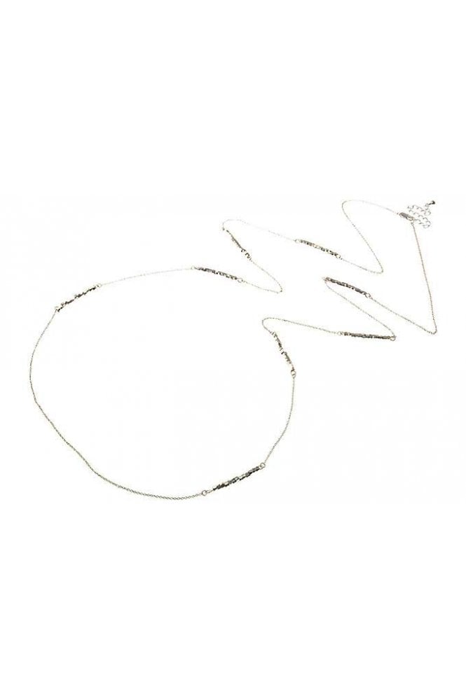Majique London Silver Whisper Long Necklace