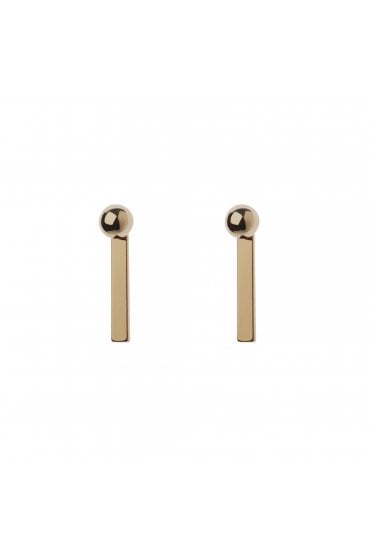 Sleek Bar Drop Stud Earring