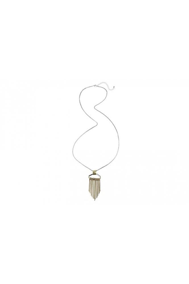 Majique London Sleek Bar Duo Chain Necklace