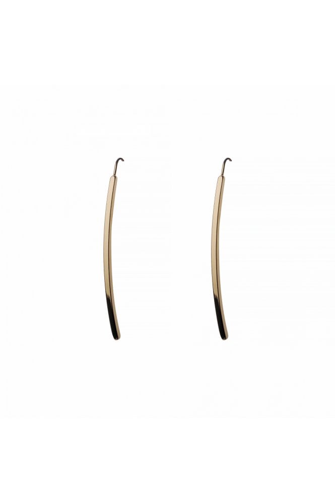 Majique London Sleek Curved Bar Drop Earring