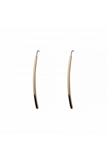 Sleek Curved Bar Drop Earring