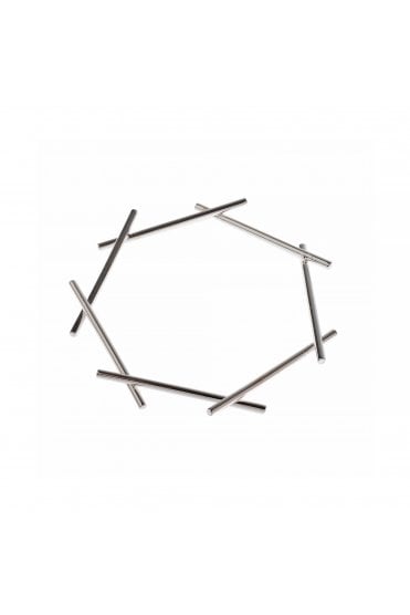 Sleek Geo Silver Bangle