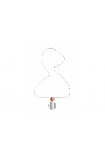 Sleek Silver Serpent Chain Necklace With Dual Textured Disc Pendants