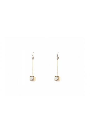 Sleek Square Drop Earring