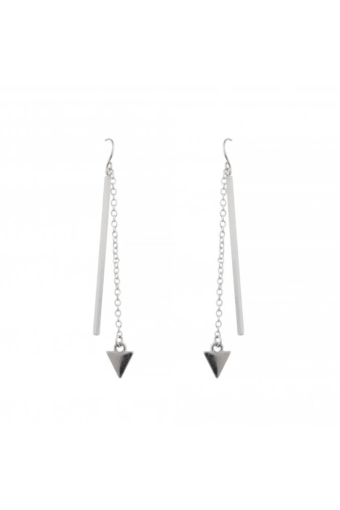 Majique London Sleek Triangle Chain Earring