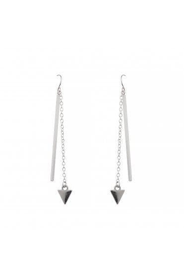 Sleek Triangle Chain Earring
