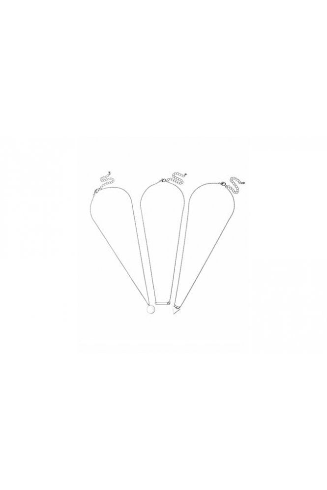 Majique London Sleek Trio Shape Necklace