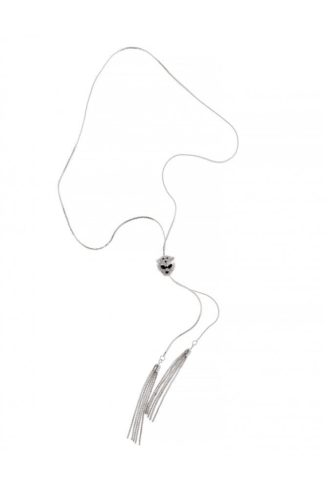 Majique London Tassel Luxe Leopard Necklace