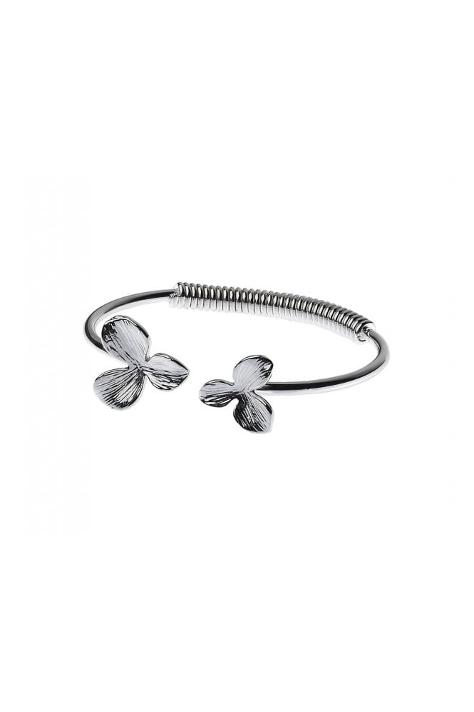 Majique London Textured Bloom Hinged Bangle
