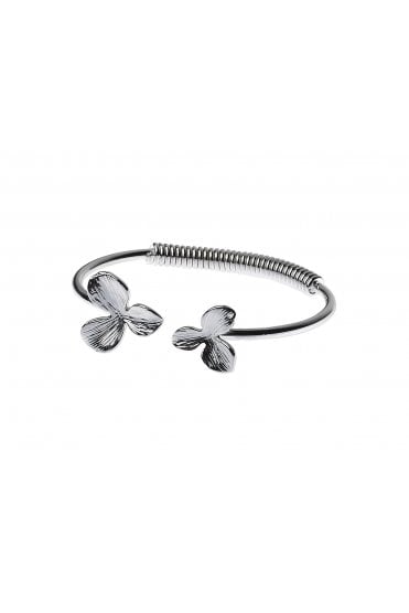 Textured Bloom Hinged Bangle