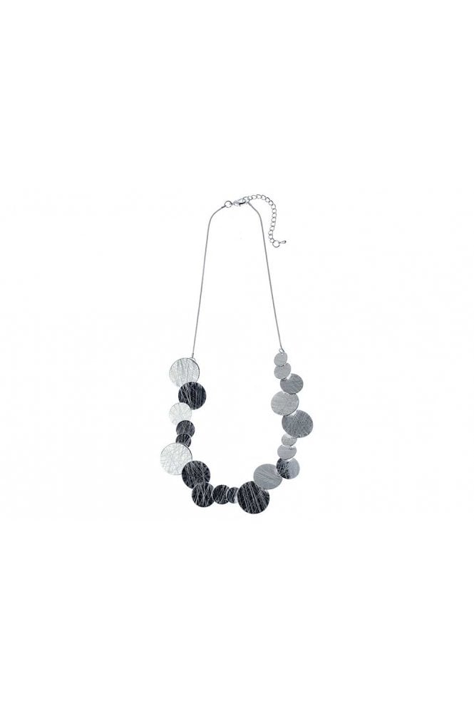 Majique London Textured Coin Snake Chain Necklace
