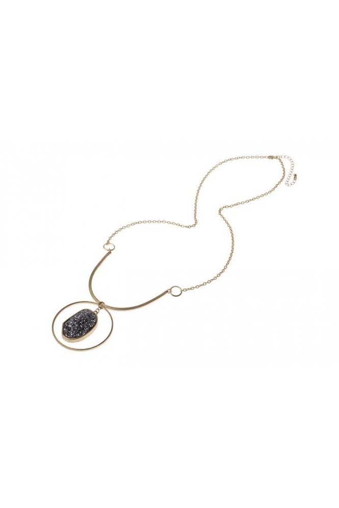 Majique London Textured Eclipse Long Necklace