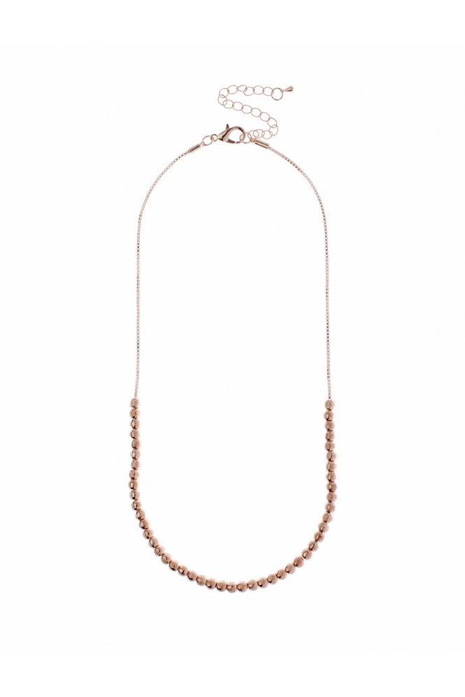 Majique London Textured Orb Chain Necklace