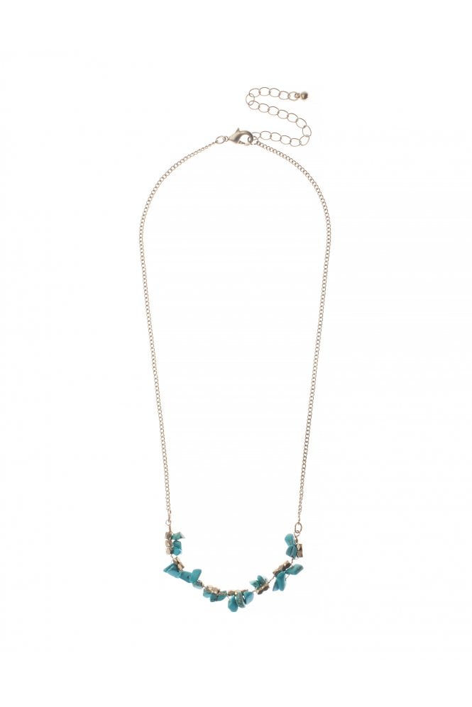 Majique London Turquoise Glow Gold Chain Necklace