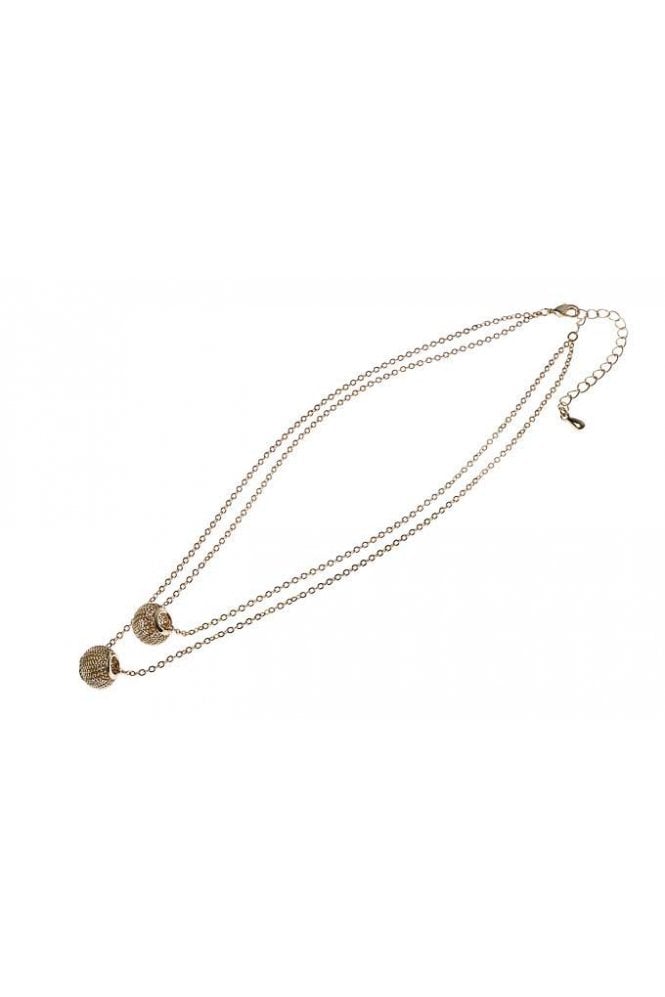 Majique London Twin Sphere Chain Necklace