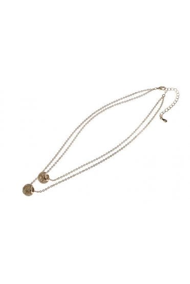Twin Sphere Chain Necklace