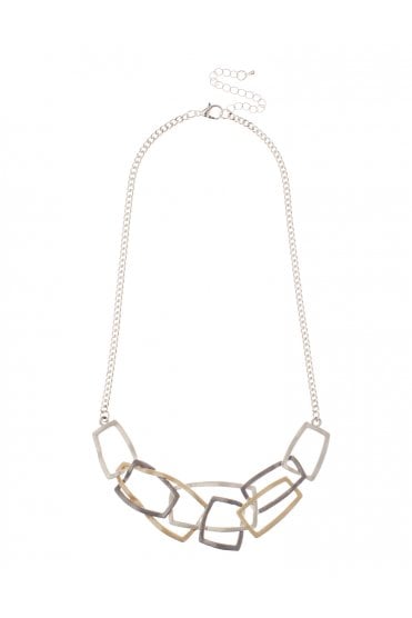 Urban Chic Interlocked Rectangle Link Chain Necklace