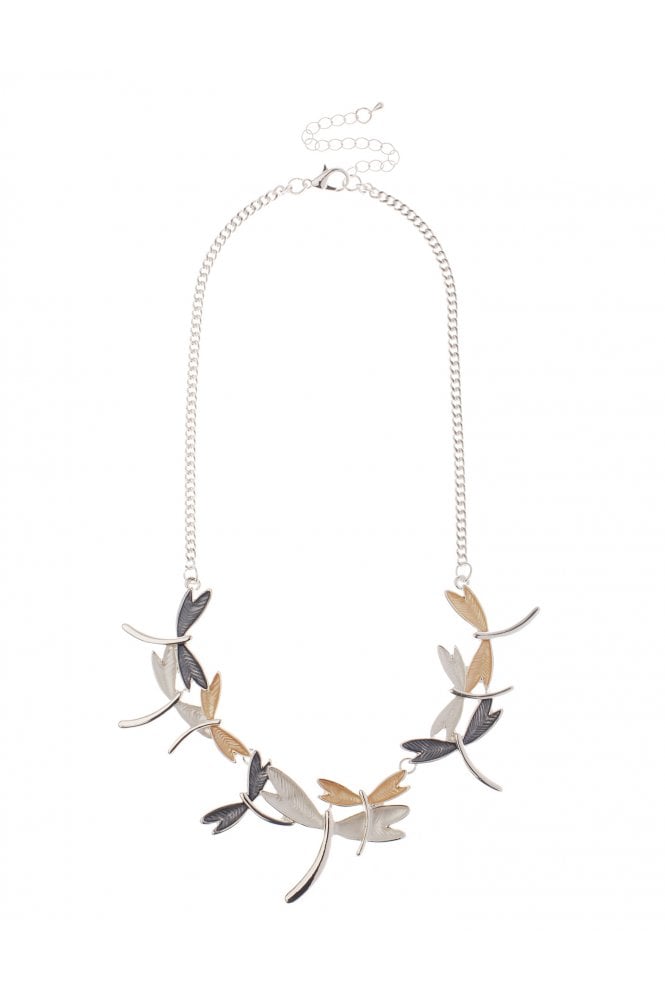 Majique London Urban Chic Tritone Dragonfly Chain Necklace