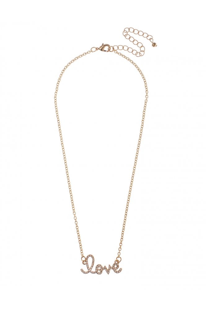 Majique London Love Sparkle Charm Necklace