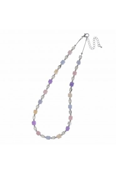 Vibrant Spectrum Quartz And Square CCB Bead Statement Necklace