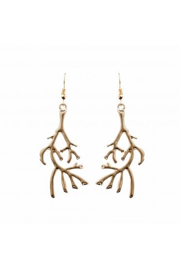 Vintage Gold Branch Drop Earring
