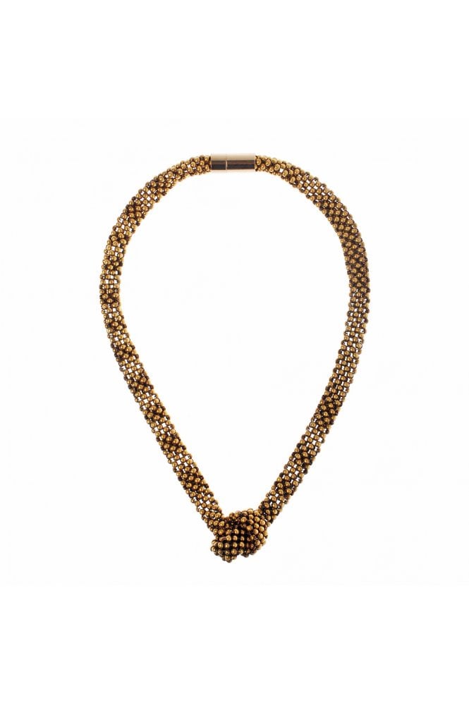 Majique London Vintage Gold Knot Chain Necklace