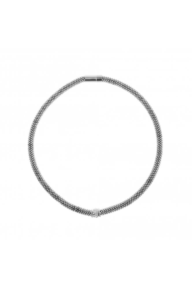Majique London Vintage Silver Frost Slice Necklace